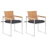 Antibes Outdoor - Garden Chairs W/Cushions 2pcs Teak