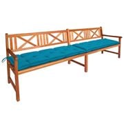 Antibes Outdoor - Garden Bench W/Cushions Acacia Wood 240cm
