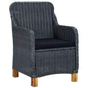 Antibes Outdoor - Garden Chairs w/Cushion 2 pce Grey Set
