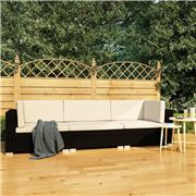 Antibes Outdoor - Garden Sofa w/Cushion Blk 3pc Set
