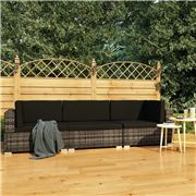 Antibes Outdoor - Garden Sofa w/Cushion Grey 3pc Set