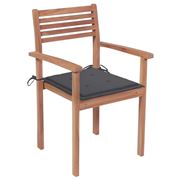 Antibes Outdoor - Garden Chairs w/ Cushions Teak Set 4pce