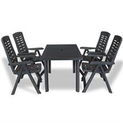 Antibes Outdoor - Outdoor Dining Plastic Set 5pce