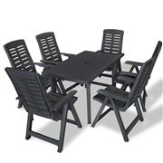 Antibes Outdoor - Outdoor Dining Plastic Set 7pce