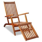 Antibes Outdoor - Outdoor Deck Chair W/Footrest Solid Acacia