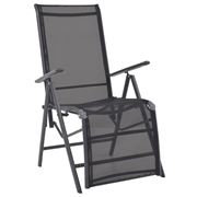 Antibes Outdoor - Reclining Deck Chair Textilene Black