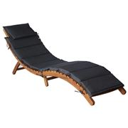 Antibes Outdoor - Sun Lounger W/Cushion Acacia Dark Grey