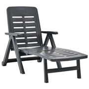 Antibes Outdoor - Folding Sun Lounger Anthracite