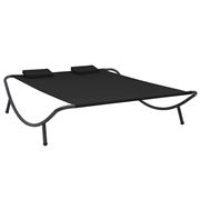 Antibes Outdoor - Outdoor Lounge Bed Fabric Black