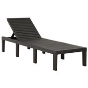 Antibes Outdoor - Sun Lounger Plastic Anthracite