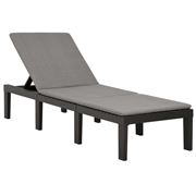 Antibes Outdoor - Sun Lounger W/Cushion Plastic Anthracite
