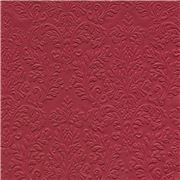 IHR - Cameo Uni Embossed Texture Lunch Napkin Red 16pce