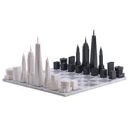 Skyline Chess - Acyrlic New York Edition Marble Hatch Board