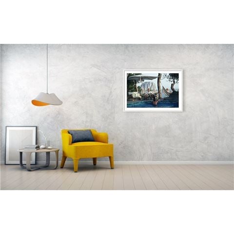 Slim Aarons Capri Hotel White Frame 96x66cm - Peter's of Kensington