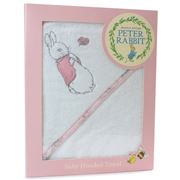 Peter Rabbit - Hop Little Rabbit Hooded Towel Pink 80x80cm