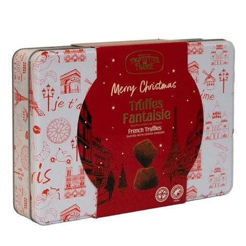 Chocmod - Chocolate Truffles w/Cocoa Parisian Festive Tin 500g