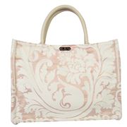 Iosifina - Floral Fabric Tote Bag Pink & Cream Large