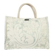 Iosifina - Floral Fabric Bag Large Silver