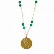 Iosifina - Faux Bijoux Necklace Green Stones