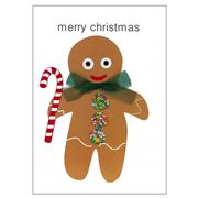 Candle Bark - Single Gingerbread Man Christmas Card