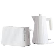 Alessi - Plisse Electric Kettle & Toaster Set White