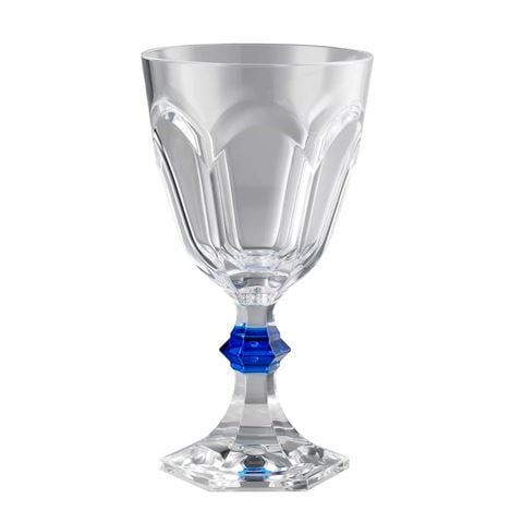 Mario Luca Giusti - Rolling Stone High Wine Glass Clear/Blue