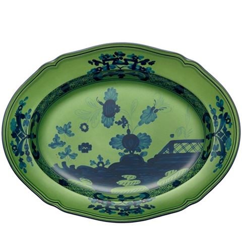 Richard Ginori - Oriente Italiano Collection Oval Platter Malachite 29.3x38.5cm
