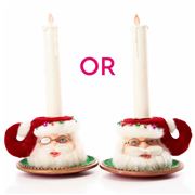 Katherines Collection - Santa Candle Holders