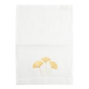 Serenk - Gingko White Linen Guest Towel 25x35cm