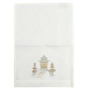 Serenk - Pagoda White Linen Guest Towel 25x35cm