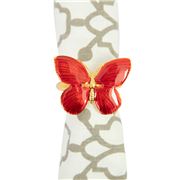 Peter's - Butterfly Napkin Ring Red