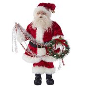 Raz - Santa With Wreath & Garland 66cm