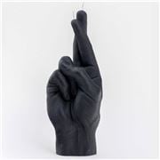 Candle Hand - Crossed Fingers Candle Black 365g