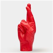 Candle Hand - Crossed Fingers Candle Red 365g