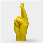 Candle Hand - Crossed Fingers Candle Yellow 365g