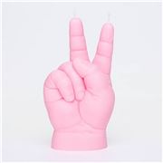 Candle Hand - Peace Baby Candle Pink 105g