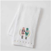 Pilbeam - Christmas Nutcracker Hand Towel Pink/Teal
