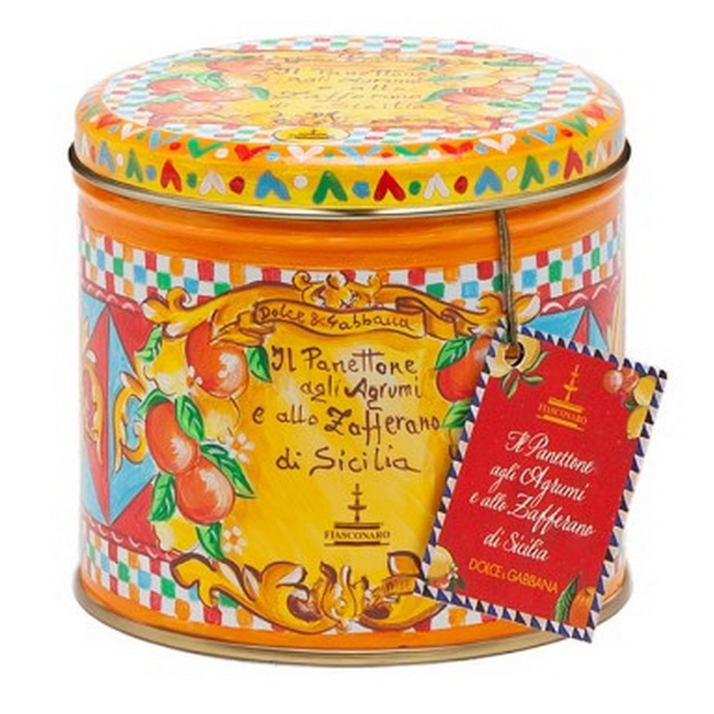 Dolce & Gabbana - Panettone Mini Yellow Tin 100g | Peter's of Kensington