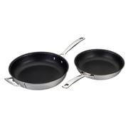 Le Creuset - 3-Ply S/Steel NonStick Frying Pans 24/28cm 2pce