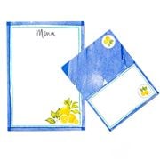 NO22 - Capri Vita Menu Cards Blue Large 10pce