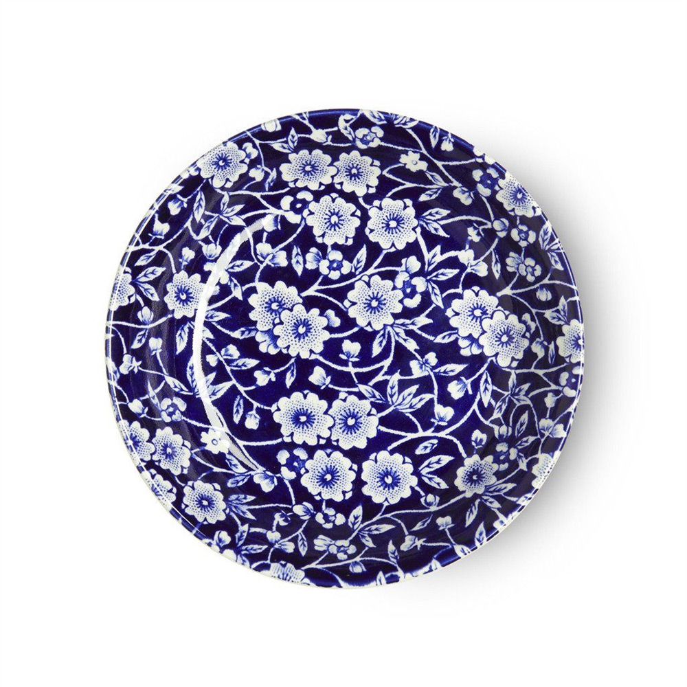 Burleigh Blue Calico Butter Pat Dish 12.5cm Peter's of Kensington