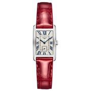 Longines - DolceVita Silver Dial Red Strap Watch 32x20.5mm