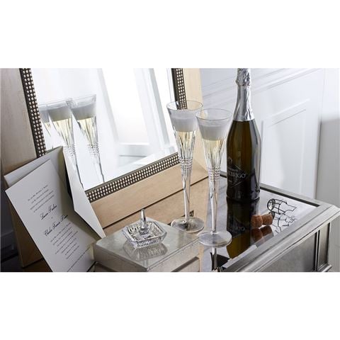 Waterford - Lismore Diamond Toasting Flute Pair 2pce