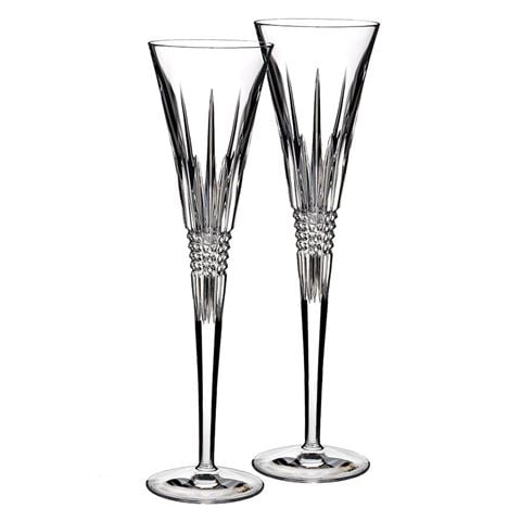 Waterford - Lismore Diamond Toasting Flute Pair 2pce
