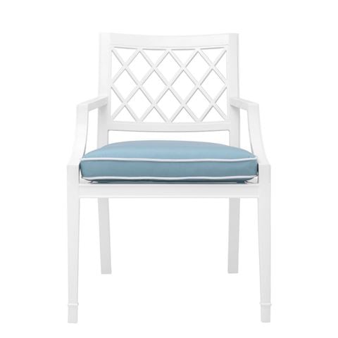 Vandenberg - Dining Chair Paladium With Arm Outdoor White