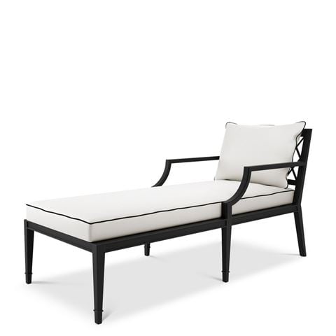 Vandenberg Chaise Lounge Bella Vista Outdoor Black - Peter's of Kensington