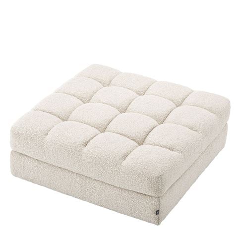 Vandenberg Sofa Dean Boucle Cream Ottoman - Peter's of Kensington