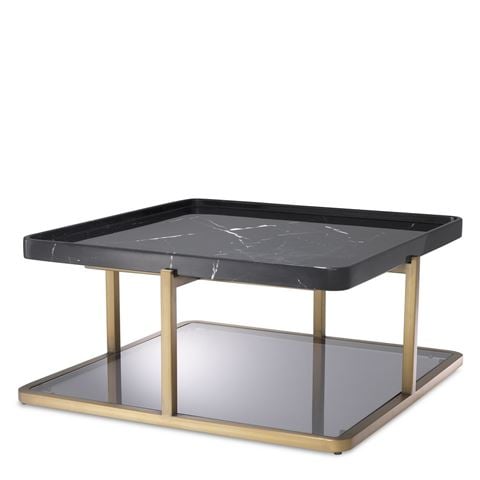 Vandenberg - Coffee Table Grant BR Bass Finish Black Marble