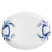 Caskata - Blue Crabs Coupe Oval Platter 37cm