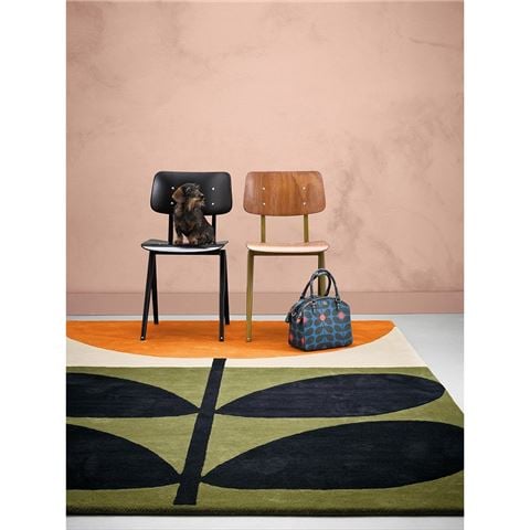 Orla Kiely Flower Stem Rug Black 350x250cm - Peter's of Kensington